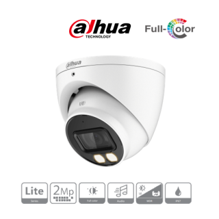 Dahua HDCVI DH-HAC-HDW1239T(-A)-LED กล้องวงจรปิดความละเอียด 2 ล้านพิกเซล ภาพสี 24 ชม. มีไมค์ในตัวรองรับการบันทึกเสียง