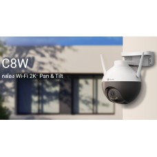 EZVIZ รุ่น C8W (4MP) กล้องวงจรปิด Wi-Fi สำหรับภายนอก ชัดระดับ 2K 4 ล้านพิกเซล แบบแพนและเอียง สนทนาโต้ตอบได้ ภาพสี 24 ชม.